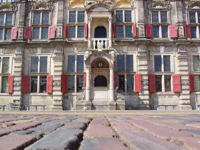 Classic Dutch historic streets near Rotterdam — Delft and beyond